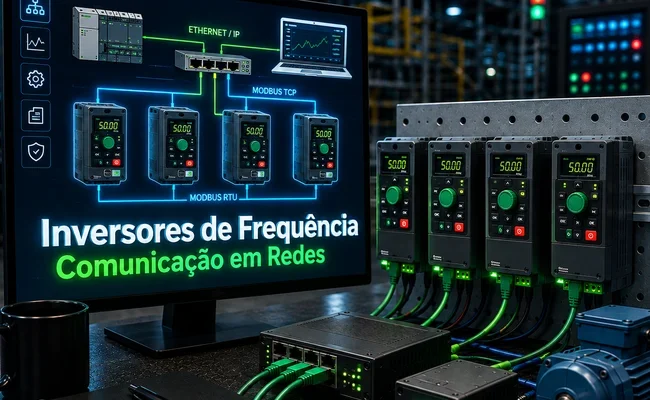 inversores de frequencia comunicacao em rede