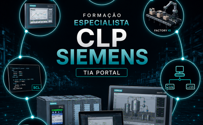 Pacote Formação Programador ESPECIALISTA CLP SIEMENS - TIA PORTAL